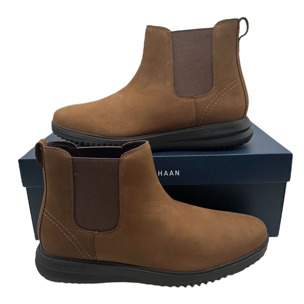 Cole Haan Grand Plus Chelsea Boots Men's Size 11.5 Brown Lumber/Java C38789 NEW